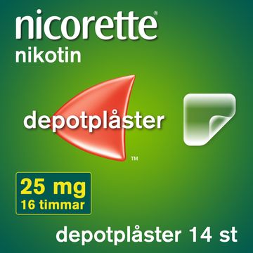 Nicorette Novum 25 mg/16 Timmar Nikotin, depotplåster, 14 st