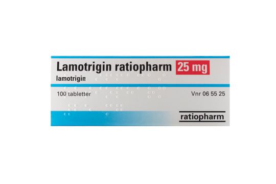 Lamotrigin ratiopharm Tablett 25 mg Lamotrigin 100 tablett(er)
