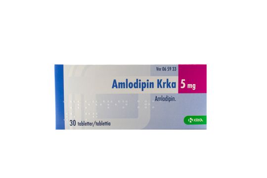 Amlodipin Krka Tablett 5 mg Amlodipin 30 tablett(er)
