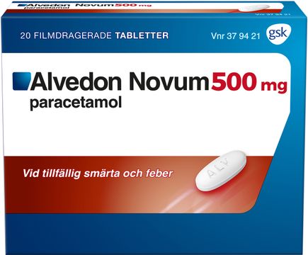 Alvedon Novum 500 mg Paracetamol, tablett, 20 st