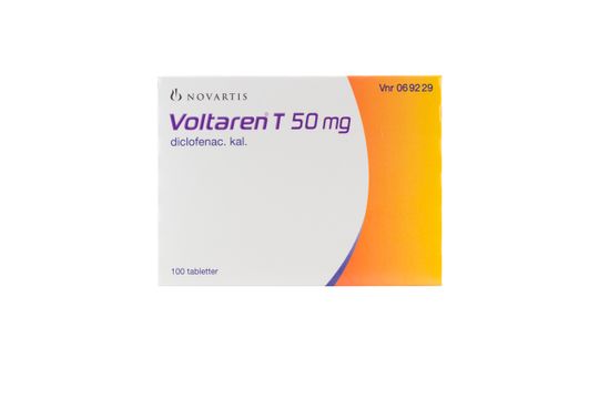 Voltaren T Dragerad tablett 50 mg Diklofenak 100 styck