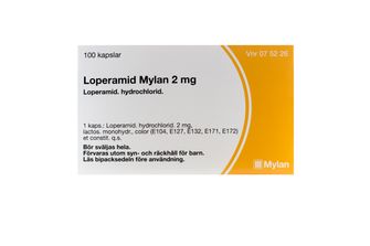 Loperamid Viatris 2 mg Loperamid, Kapsel, hård, 100 kapsel/kapslar