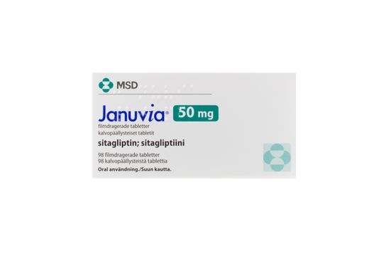 Januvia Filmdragerad tablett 50 mg Sitagliptin 98 tablett(er)