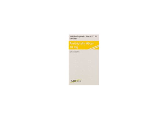 Amitriptylin Abcur Filmdragerad tablett 10 mg Amitriptylin 100 tablett(er)