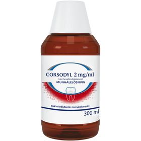 Corsodyl 2 mg/ml Klorhexidin, Munhålelösning, 300 milliliter