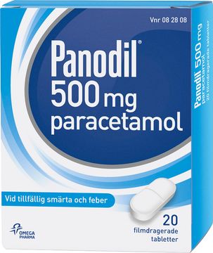 Panodil 500 mg Paracetamol, tablett, 20 st