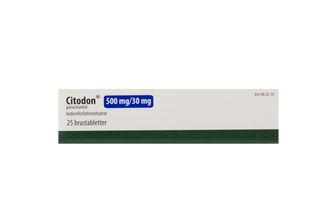 Citodon 500 mg/30 mg Kodein och paracetamol, Brustablett, 25 styck