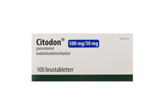 Citodon Brustablett 500 mg/30 mg Paracetamol + kodein 4 x 25 styck
