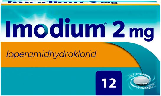 Imodium 2 mg Loperamid, munsönderfallande tablett, 12 st