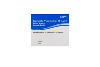 Klorhexidin Fresenius Kabi 0,5 mg/ml Klorhexidin, Kutan lösning, 20 x 30 milliliter