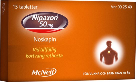 Nipaxon 50 mg Noskapin, tablett, 15 st