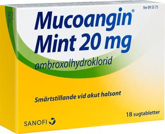 Mucoangin Mint 20 mg Lokalanestetika, Sugtablett, 18 styck