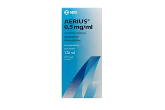 Aerius 0,5 mg/ml Desloratadin, Oral lösning, 120 milliliter