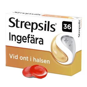 Strepsils Ingefära 2,4-Diklorobensylalkohol, Sugtablett, 36 styck