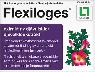 Flexiloges Övriga medel för sjukdomar i rörelseapparaten, Filmdragerad tablett, 120 tablett(er)