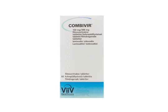 Combivir Filmdragerad tablett 150 mg/ 300 mg Lamivudin + zidovudin 60 styck