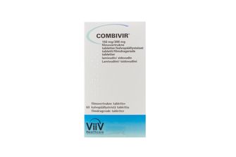 Combivir 150 mg/ 300 mg Zidovudin och lamivudin, Filmdragerad tablett, 60 styck