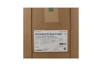 Natriumklorid B. Braun 9 mg/ml Elektrolyter, Infusionsvätska, lösning, 20 x 500 milliliter