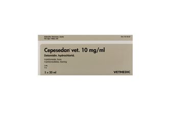 Cepesedan vet. Injektionsvätska, lösning 10 mg/ml 5 x 20 milliliter