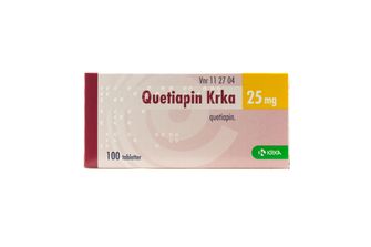 Quetiapin Krka 25 mg Kvetiapin, Filmdragerad tablett, 100 tablett(er)