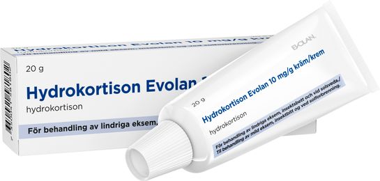 Hydrokortison Evolan 10 mg/g Hydrokortison, kräm, 20 g