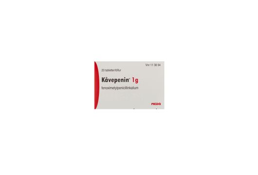 Kåvepenin Filmdragerad tablett 1 g Fenoximetylpenicillin 20 styck