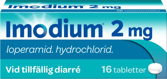 Imodium 2 mg Loperamid, tablett, 16 st
