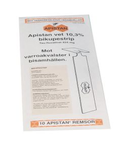 Apistan vet 10,3 % Fluvalinat, Bikupestrip, 10 styck