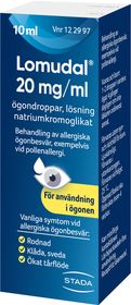 Lomudal 20 mg/ml Natriumkromoglikat, Ögondroppar, lösning, 10 milliliter