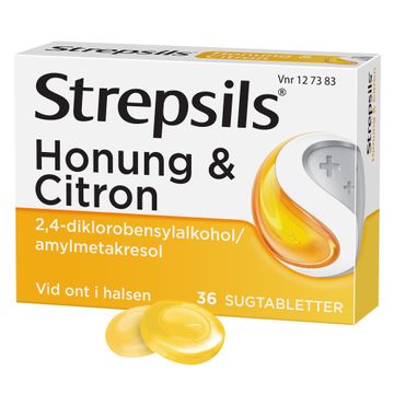 Strepsils Honung & Citron Diklorobensylalkohol/Amylmetakresol, sugtablett, 36 st