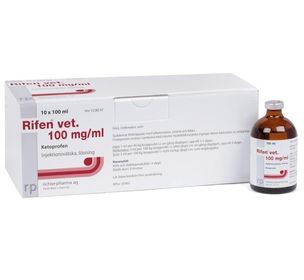 Rifen vet. Injektionsvätska, lösning 100 mg/ml 10 x 100 milliliter