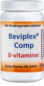 Beviplex Comp Vitamin B-komplex, Filmdragerad tablett, 100 styck