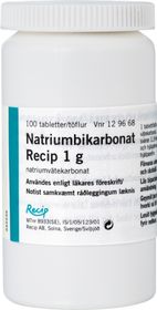Natriumbikarbonat Viatris Natriumvätekarbonat, tablett 1 g 100 styck