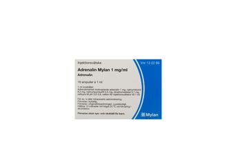 Adrenalin Mylan Injektionsvätska, lösning 1 mg/ml Adrenalin 10 x 1 milliliter