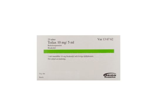 Toilax Rektalsuspension 10 mg/5 ml 25 x 5 milliliter