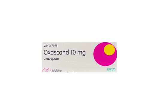 Oxascand Tablett 10 mg Oxazepam 25 tablett(er)