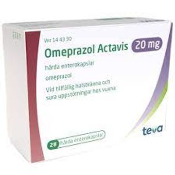 Omeprazol Actavis Enterokapsel, hård 20 mg Omeprazol 28 styck