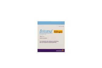 Bricanyl 0,5 mg/ml Terbutalin, Injektionsvätska/koncentrat till infusionsvätska, lösning, 10 x 1 milliliter