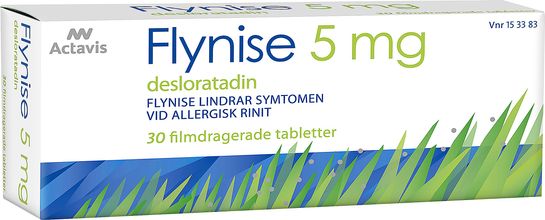 Flynise Filmdragerad tablett 5 mg Desloratadin 30 styck