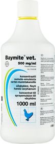 Baymite vet 500 mg/ml Foxim, Koncentrat till spray, emulsion, 1,000 milliliter
