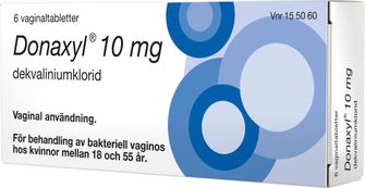 Donaxyl 10 mg Dekvalinium, Vaginaltablett, 6 tablett(er)