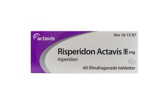 Risperidon Actavis 1 mg Risperidon, Filmdragerad tablett, 60 styck