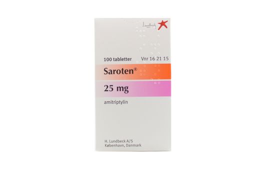 Saroten Filmdragerad tablett 25 mg Amitriptylin 100 styck
