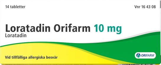 Loratadin Orifarm 10 mg Loratadin, tablett, 14 st