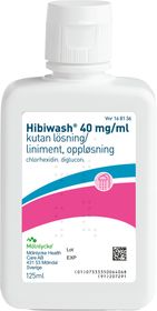 Hibiwash 40 mg/ml Klorhexidin, Kutan lösning, 125 milliliter