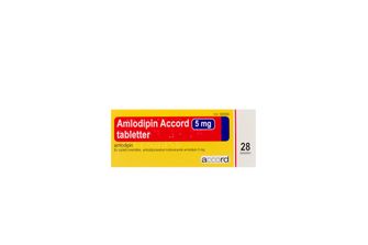 Amlodipin Accord 5 mg Amlodipin, Tablett, 28 tablett(er)