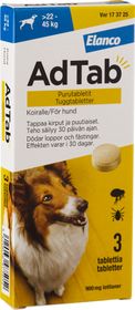 AdTab 900 mg Lotilaner, Tuggtablett, 3 tablett(er)