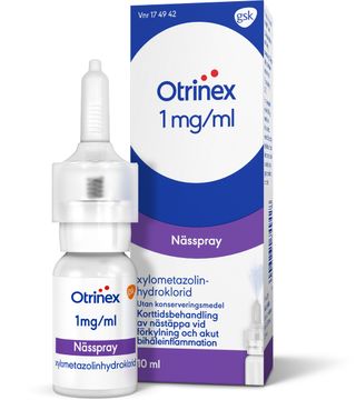 Otrinex 1 mg/ml Xylometazolinhydroklorid, nässpray, 10 ml