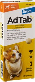 AdTab 225 mg Lotilaner, Tuggtablett, 3 tablett(er)
