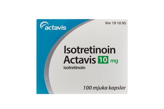 Isotretinoin Actavis Kapsel, mjuk 10 mg Isotretinoin 100 kapsel/kapslar